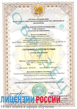 Образец сертификата соответствия Геленджик Сертификат OHSAS 18001